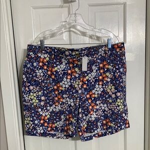 Talbots Floral Shorts Size 16 NWT